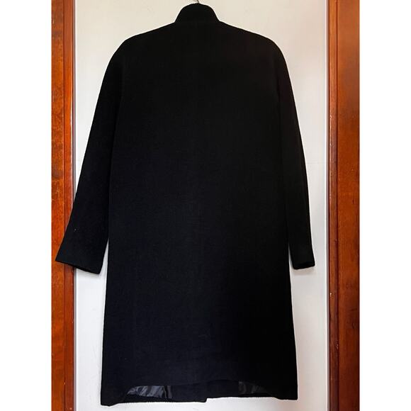 JONES NEW YORK BLACK WOOL NYLON ALPACA FULL LENGTH WINTER OVER COAT SIZE 4 - Picture 2 of 5